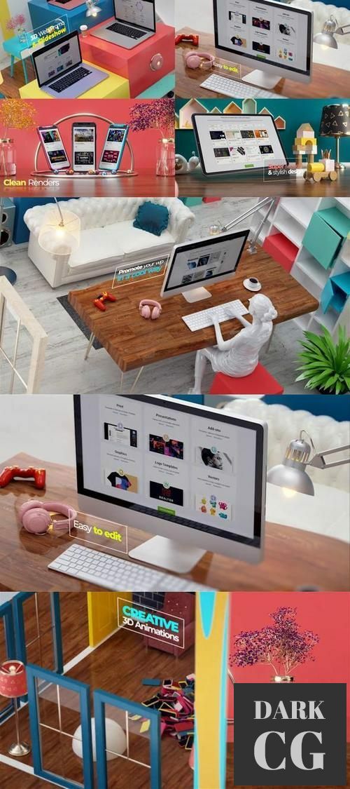 3D Web Promo &  Slideshow 35590431