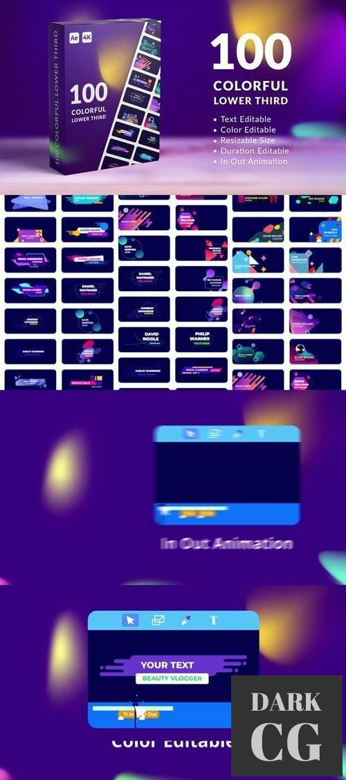 100 Colorful Lower Thirds After Effects 35584463