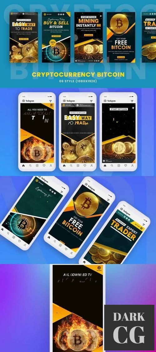 Cryptocurrency Bitcoin Stories Pack 35584412