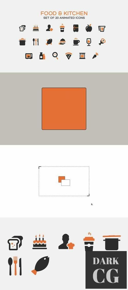 Food and Kitchen Icons 35554614