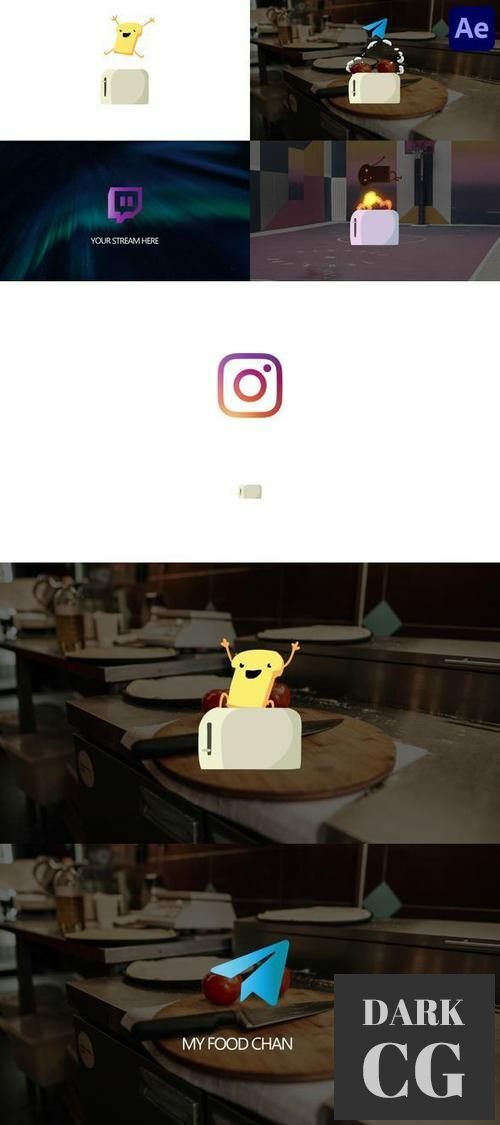 Funny Toast Logo for After Effects 35520067