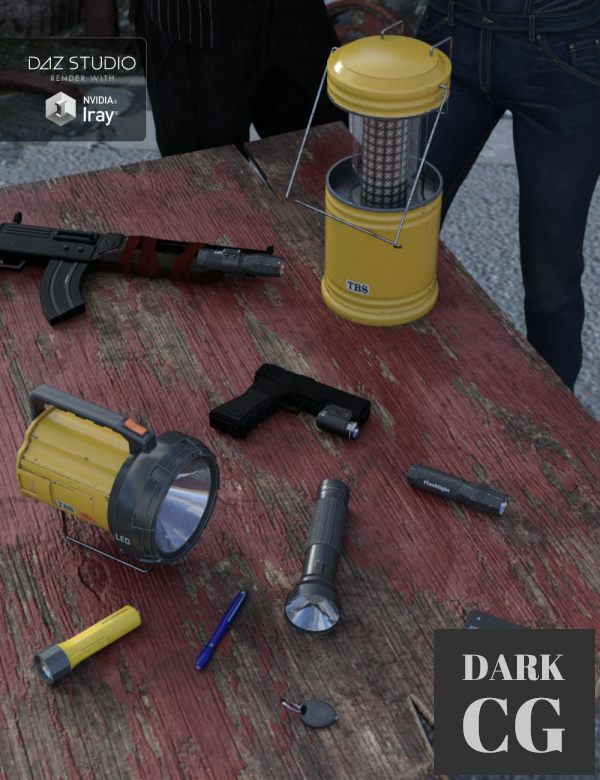 Daz3D, Poser: Flashlights Set