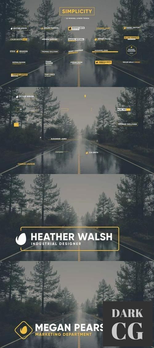 22 Minimal Lower Thirds 35654455