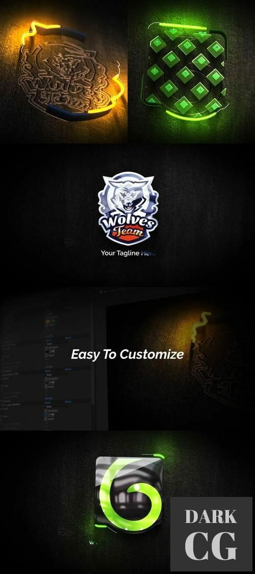 Neon Wood Logo Reveal 25295736