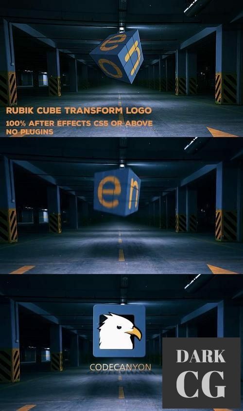 Rubik Cube Transform Logo | After Effects Template 15437793