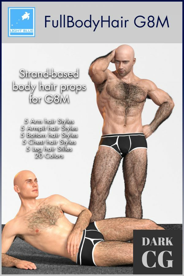 Daz3D, Poser: Full Body Hair G8M