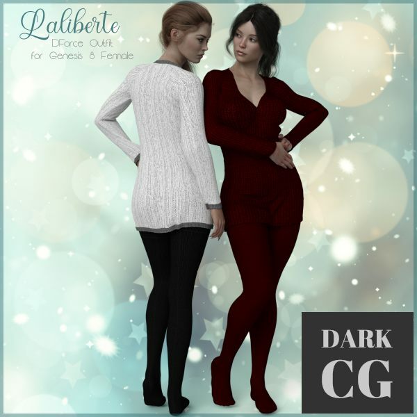 Laliberte Sexy Sweater Dress G8F Daz3D, Poser: Laliberte Sexy Sweater Dress G8F