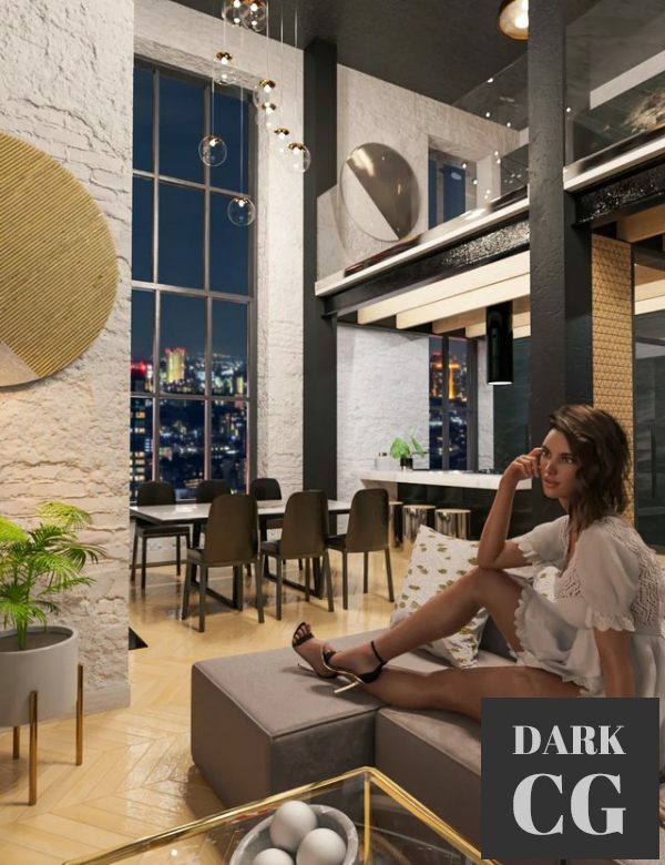 Daz3D, Poser: M8 Luxury Loft in Manhattan