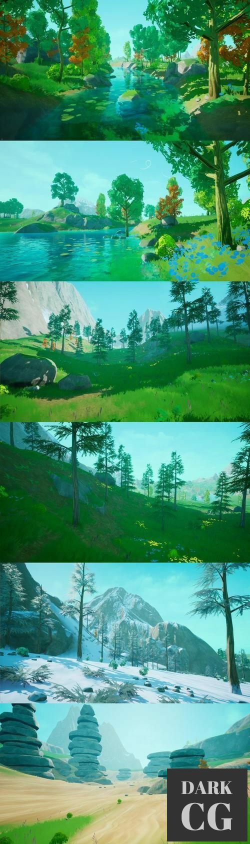 Unreal Engine Stylized Nature Landscape Kit