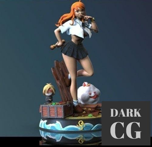 Nami and mini Sanji – 3D Print