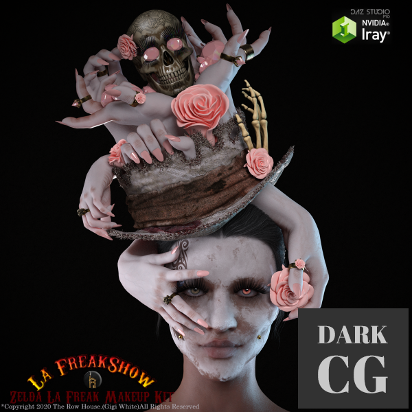 Daz3D, Poser: Zelda La Freak FreakShow Makeup Kit