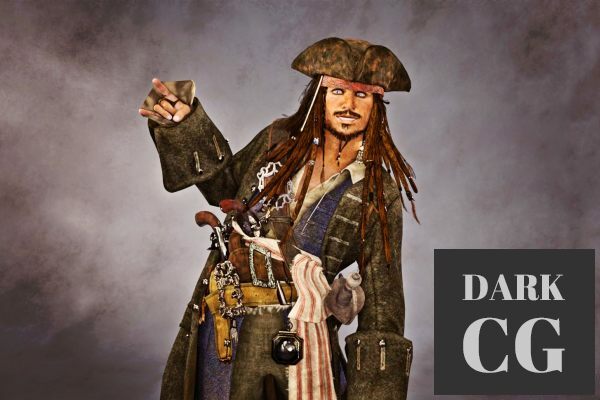 Daz3D, Poser: Jack Sparrow For Genesis 8 Male