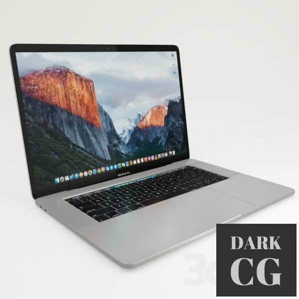 3D Model MacBook Pro 15 inch 2016 Touch Bar