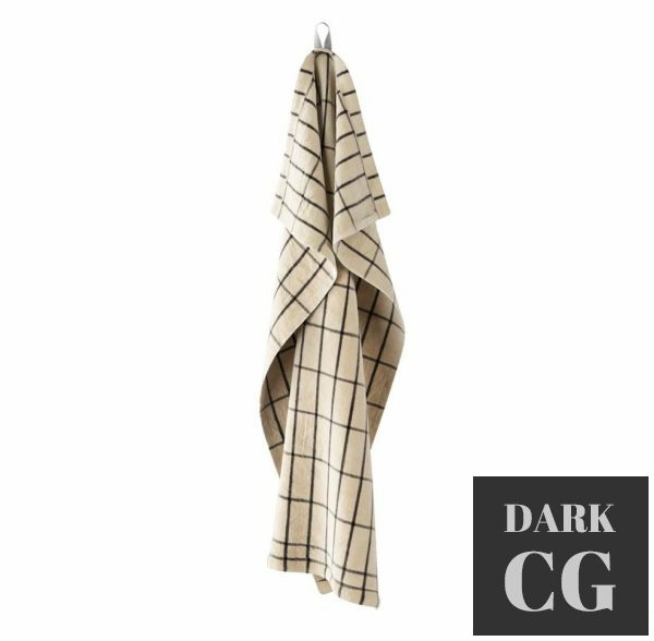 Hale Tea Sand Black Towel by Ferm Living