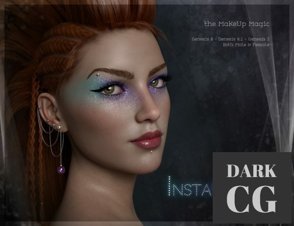 Daz3D, Poser: INSTAGLAM'R IRAY Magic MakeUp Genesis 8, 8.1 & 3