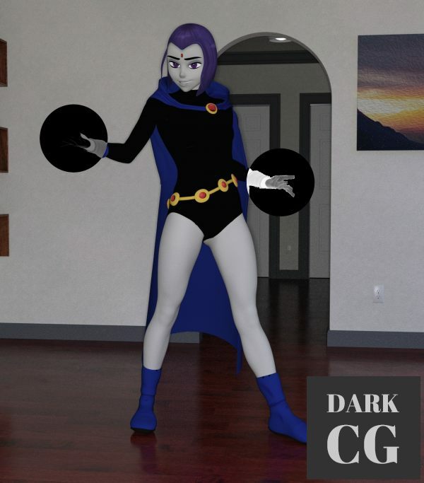 Daz3D, Poser: Toon Raven for Genesis 8