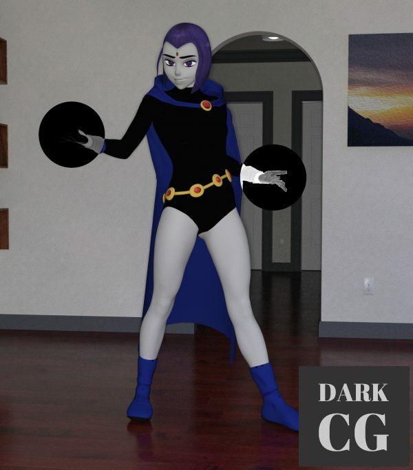 Toon Raven for Genesis 8 Daz3D, Poser: Toon Raven for Genesis 8