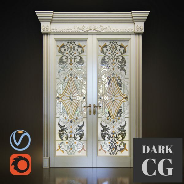 3D Model Classical Door 1