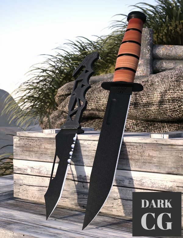 Daz3D, Poser: Military Props Knives