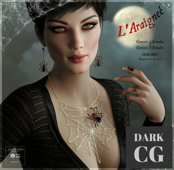 LAraignee DS-G3F and G8F Daz3D, Poser: LAraignee DS-G3F and G8F