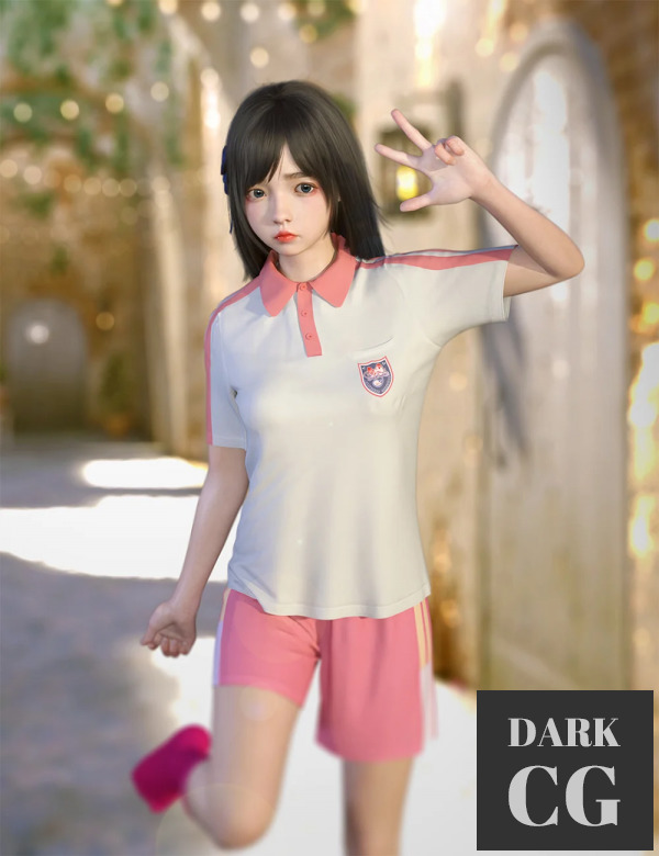 dForce SU Summer School Uniform for Genesis 8 and 8 1 Females