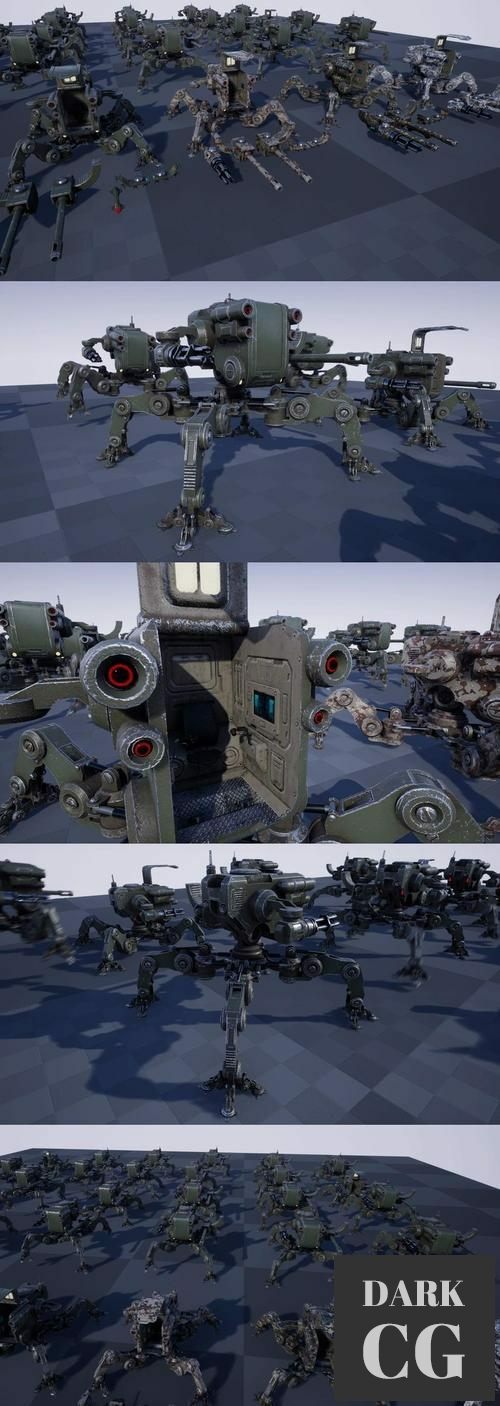 Unreal Engine SCI FI QUADRAPED MECH