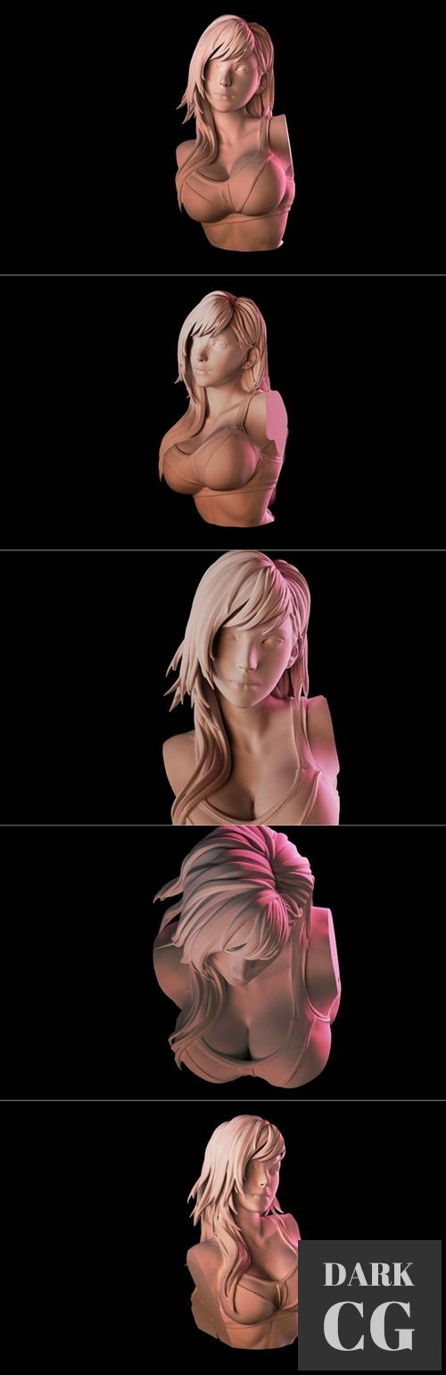 Final Fantasy 7 Tifa Lockhart Bust Sculpt – 3D Print