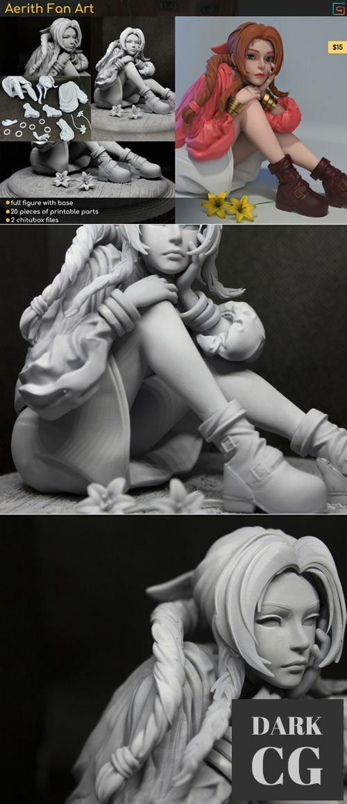 Aerith Fan Art – 3D Print