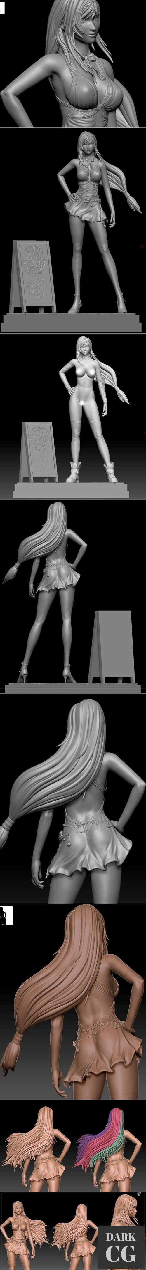 Tifa Lockhart PURPLE DRESS – 3D Print