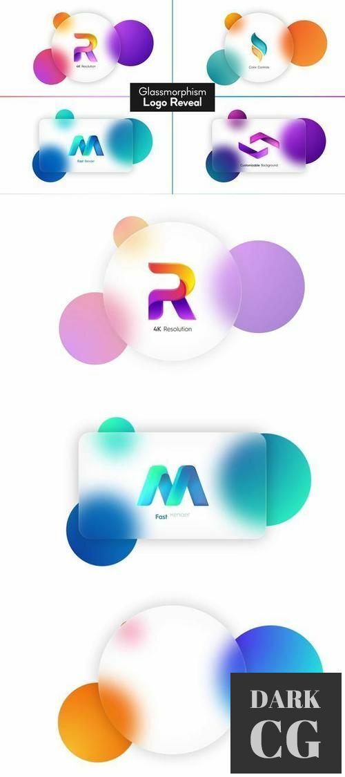 Glassmorphism Logo Reveal 32164235