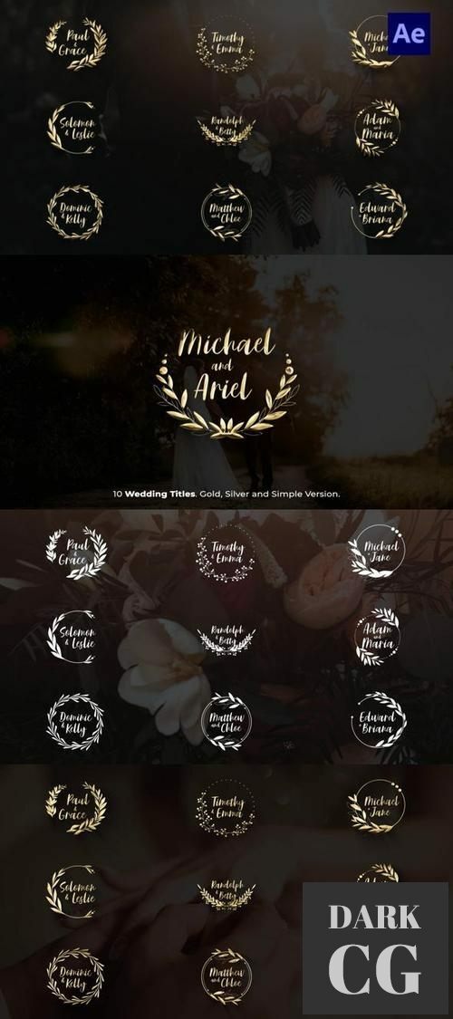 Gold Wedding Titles |After Effects 35835681