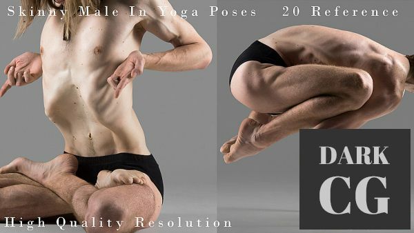 Skinny Male In Yoga pose Reference Pictures