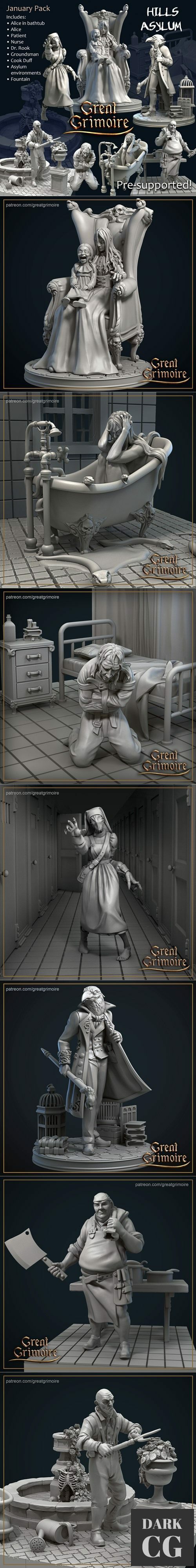 Great Grimoire Wicked Hills Asylum January 2021 – 3D Print
