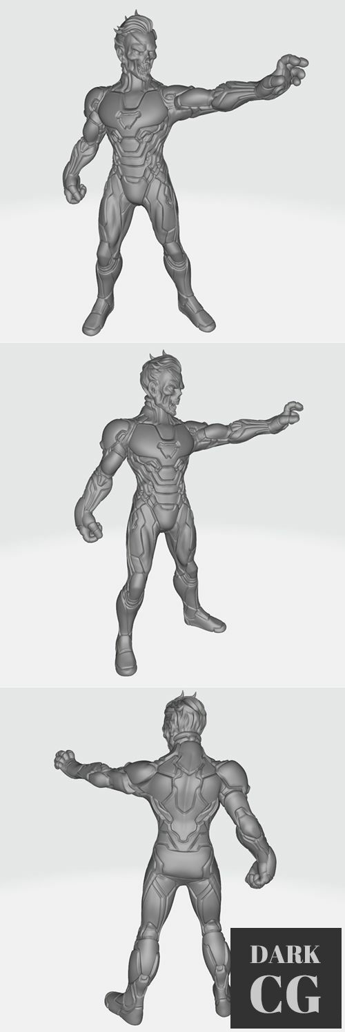 3D Model Zombie Metalman 3D Print