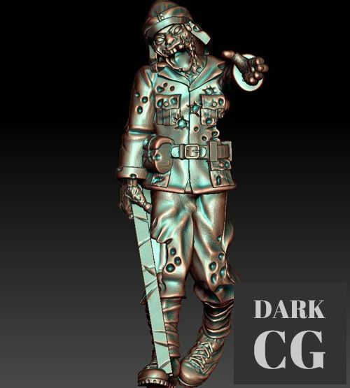 3D Model Zombi Soldier 67 3D Print