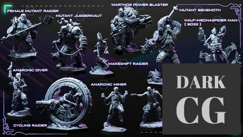 3D Model Nuclear Wasteland Enemies 3D Print