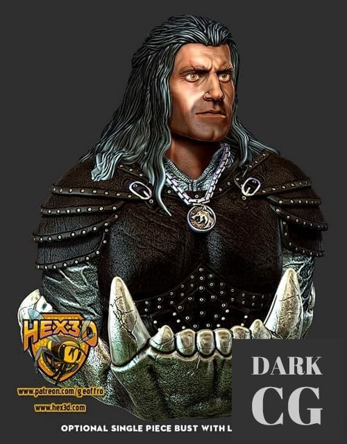 Witcher Bust V1-2 – 3D Print