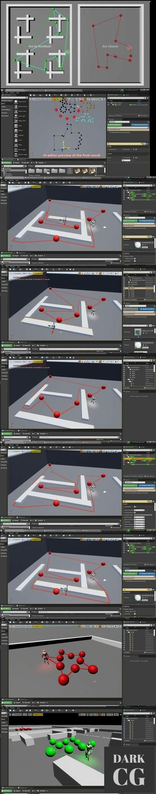 Unreal Engine Ant Colony Optimisation Algorithm