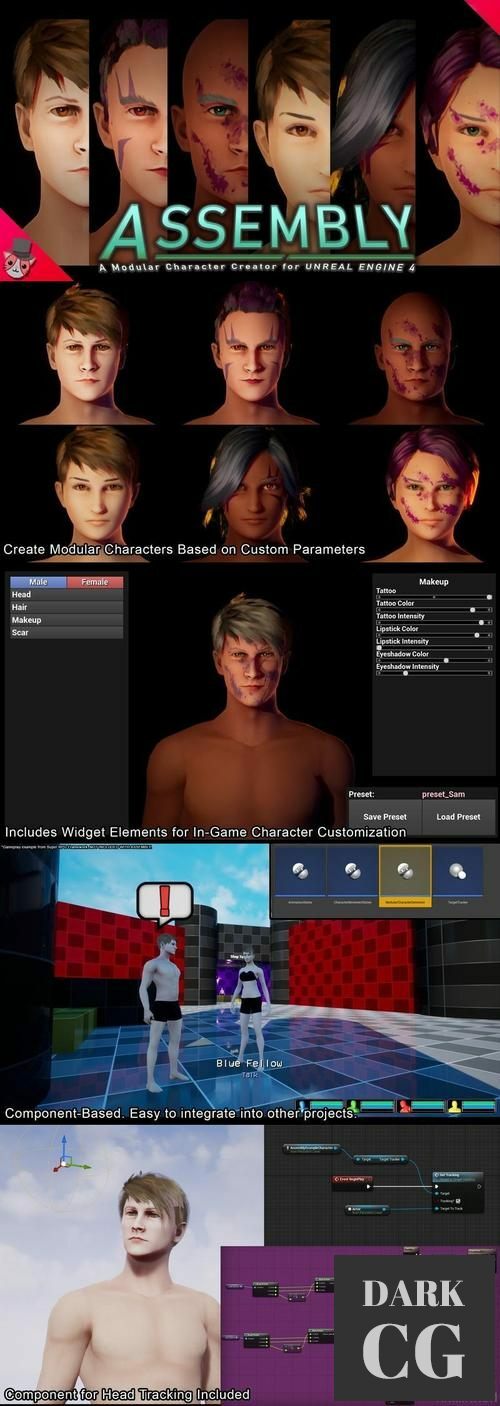 Unreal Engine Assembly Modular Character Creator