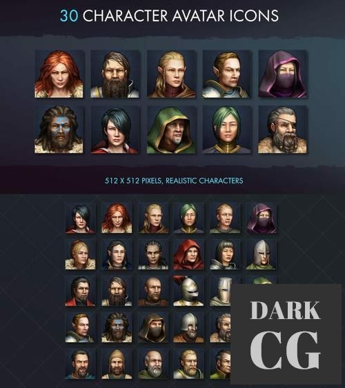 Unreal Engine Character Avatar Icons Fantasy