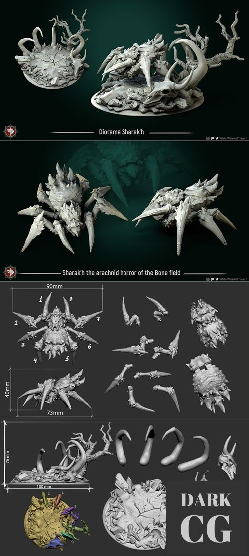 Great Grimoire White Werewolf Tavern Crosspromo Sharakh – 3D Print