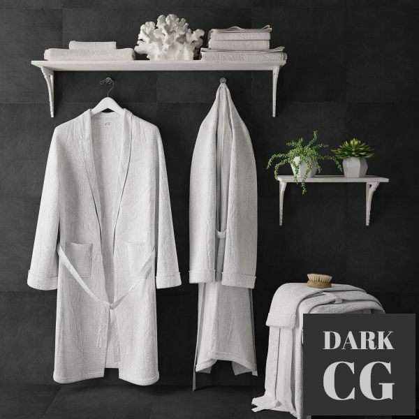 3D Model Bathrobe set