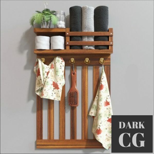 3D Model Bathroom shelf