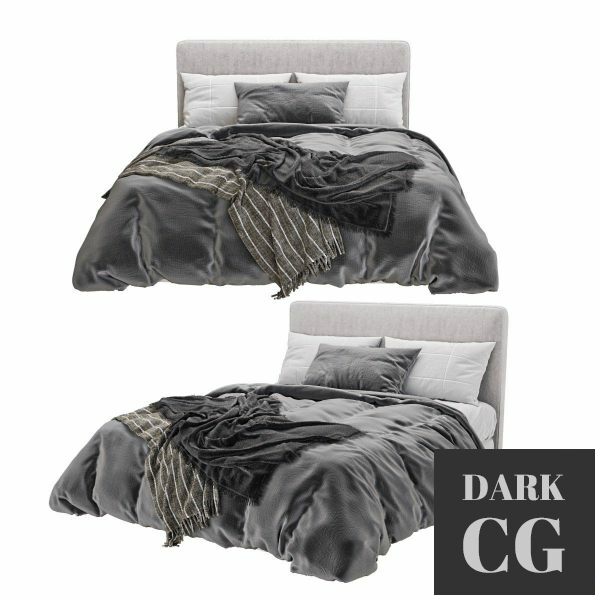 3D Model Bed Lauvik