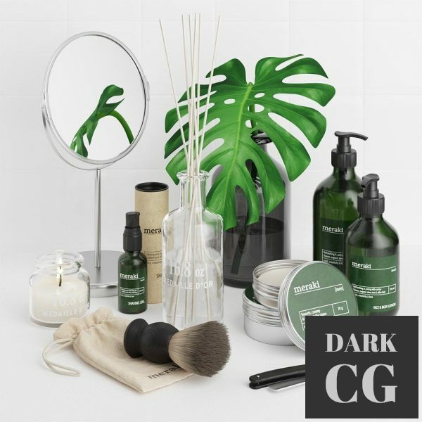 3D Model Meraki shaving Set