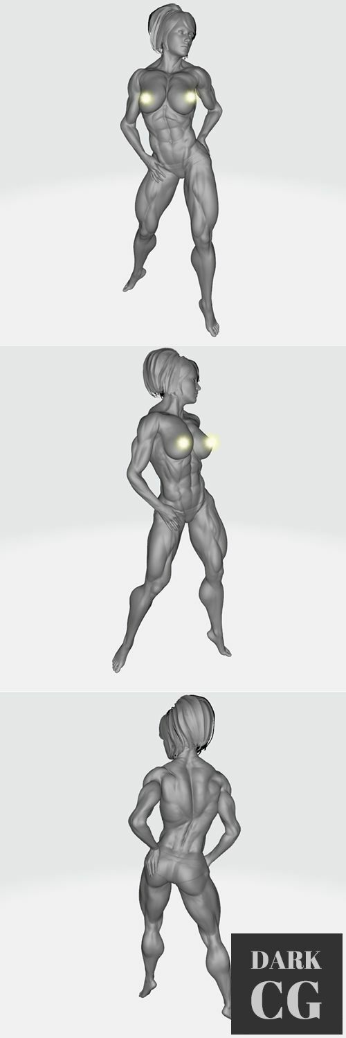 Fitness Competition Pose – 3D Print