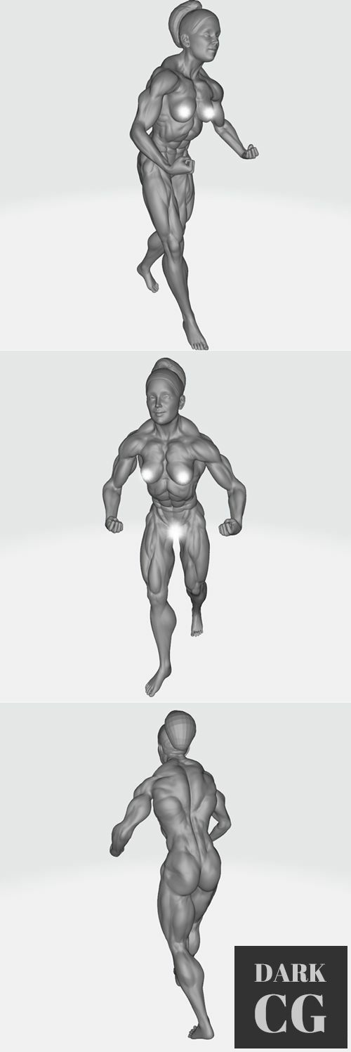 Female Hulk Pose – 3D Print