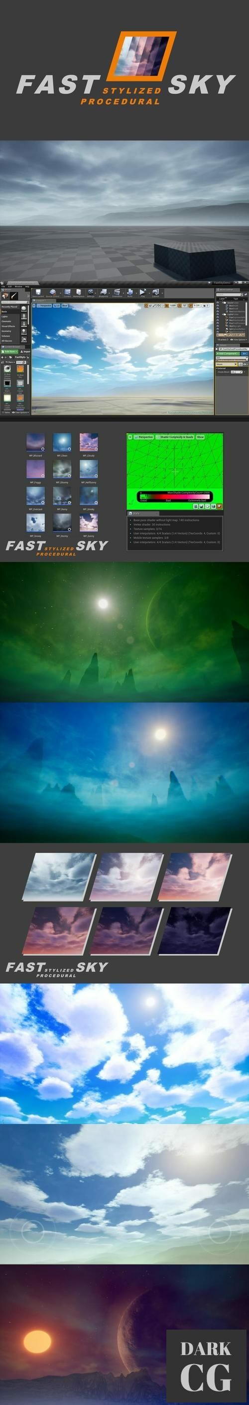 Unreal Engine Fast Stylized Procedural Sky