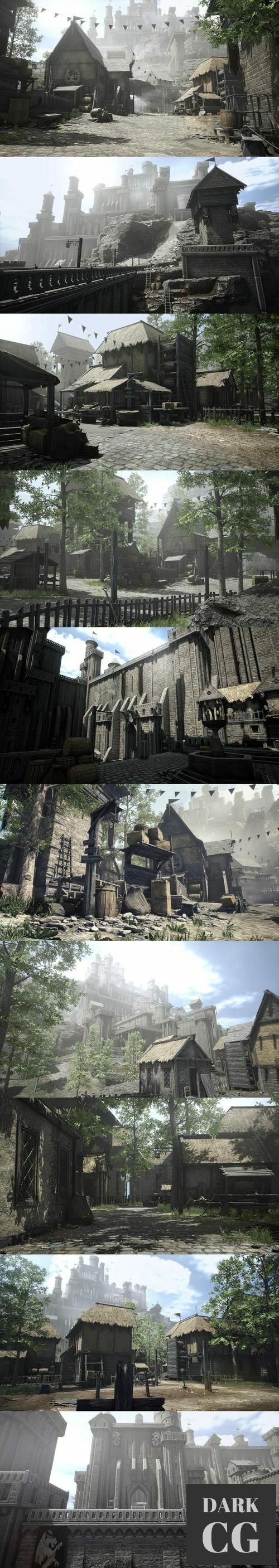 Unreal Engine Modular Medieval Castle Village Medieval Castle Medieval Village