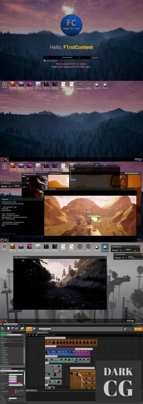 Unreal Engine Simple Widget OS